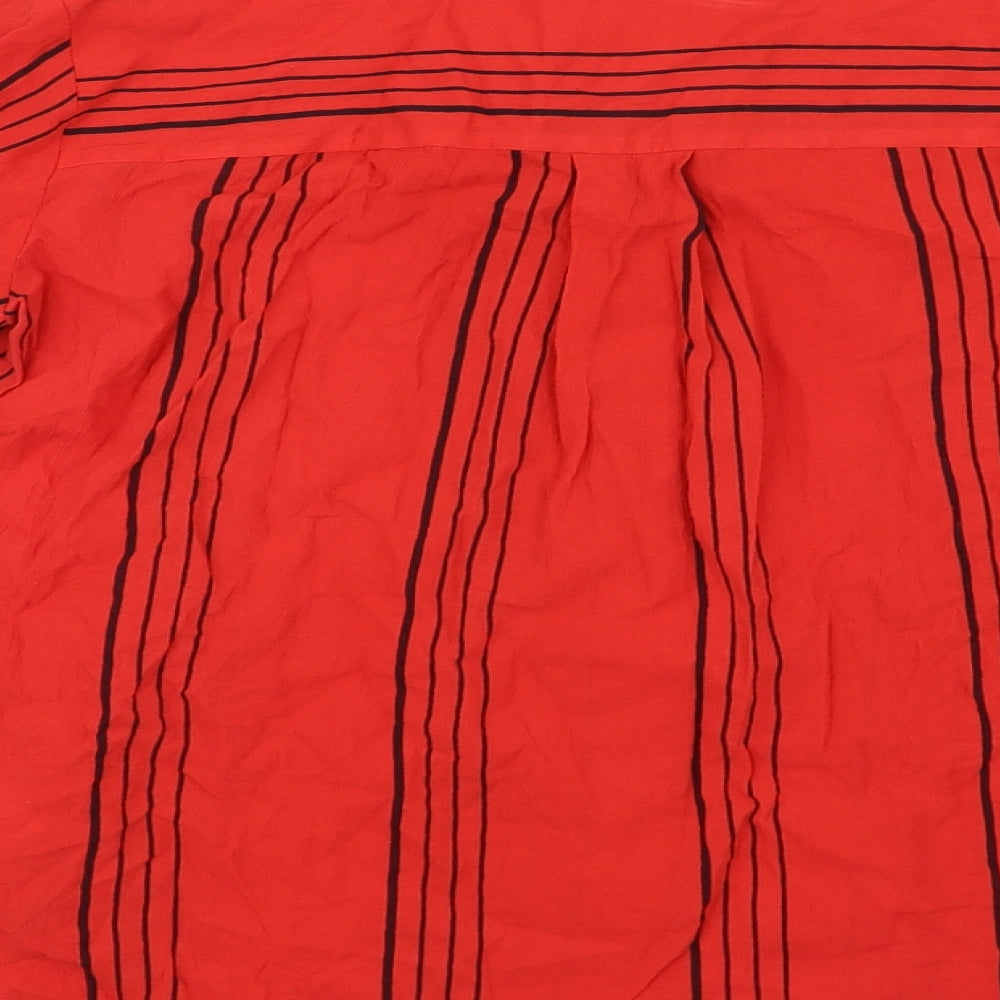 Womens UK Size 8 Preworn Red Basic Blouse