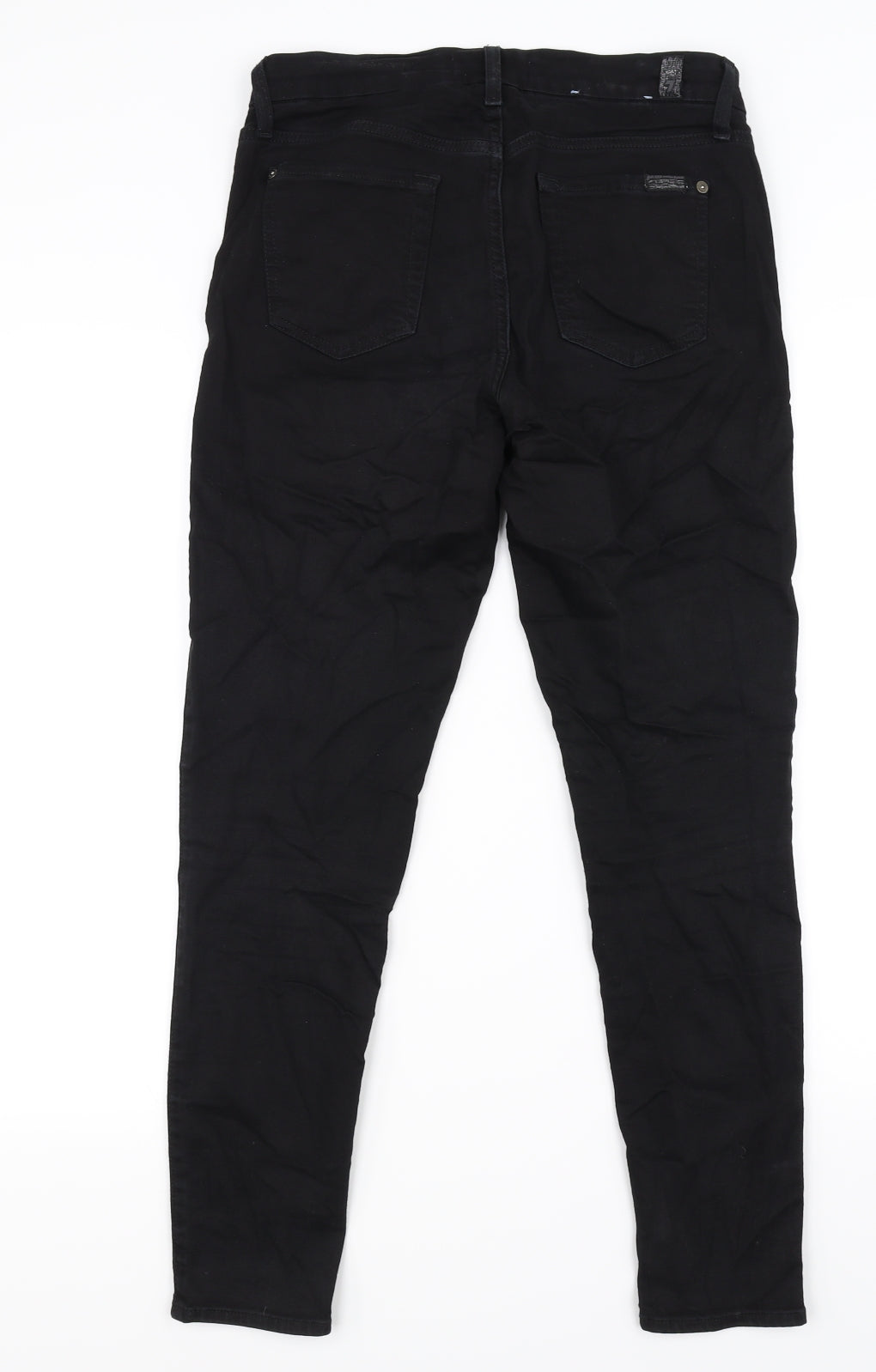 Womens UK Size 10 Preworn Regular Fit Skinny Black Jeans