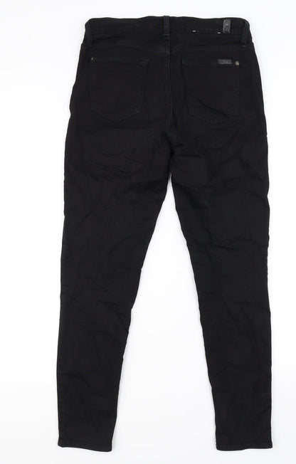 Womens UK Size 10 Preworn Regular Fit Skinny Black Jeans