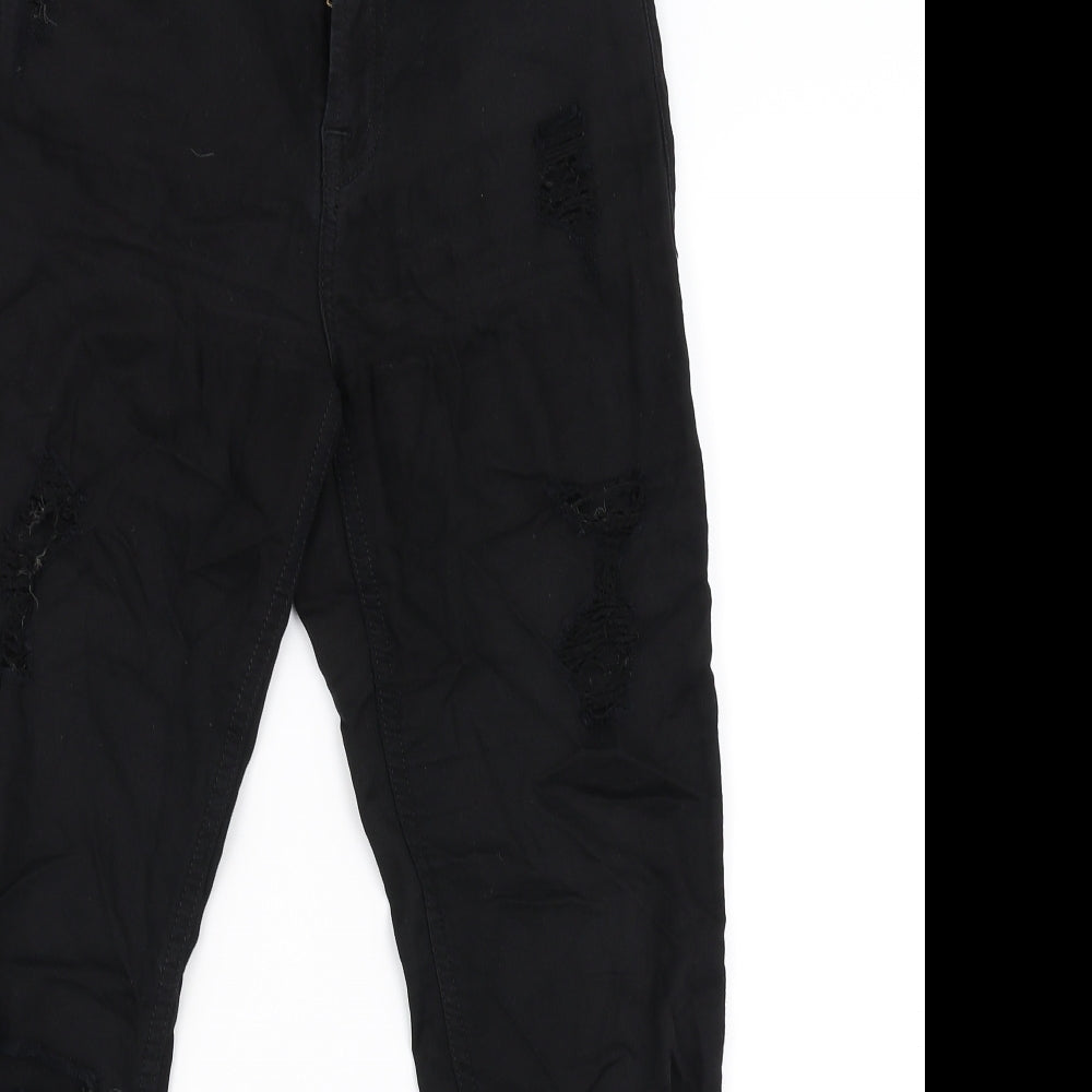 Womens UK Size 10 Preworn Regular Fit Skinny Black Jeans