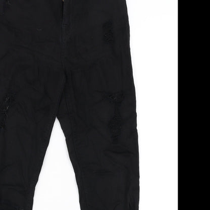 Womens UK Size 10 Preworn Regular Fit Skinny Black Jeans