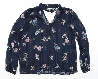 Primark Womens Blue Floral  Basic Blouse Size 14