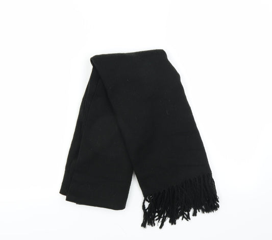 Front view of Preworn unisex black scarf one size
