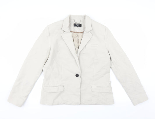 Mango Womens Beige   Jacket Blazer Size 14