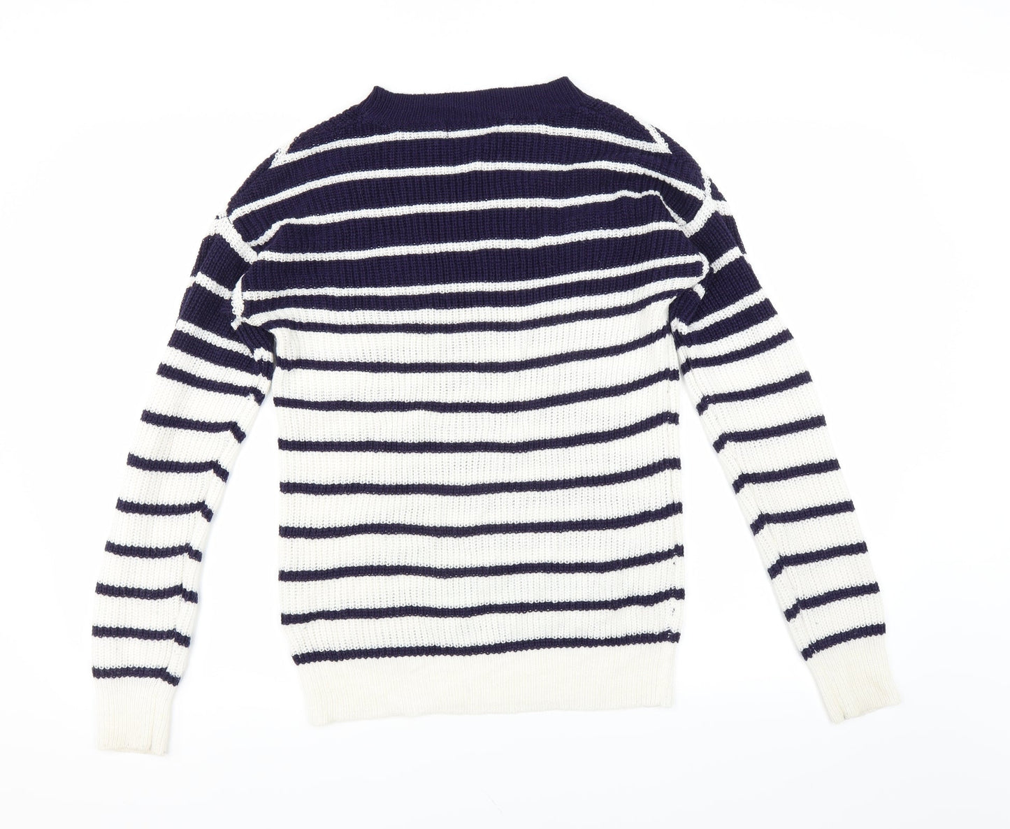 Studio Womens Blue Striped  Pullover Jumper Size 8