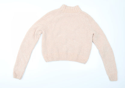Divided by H&M Womens Pink   Henley Jumper Size S