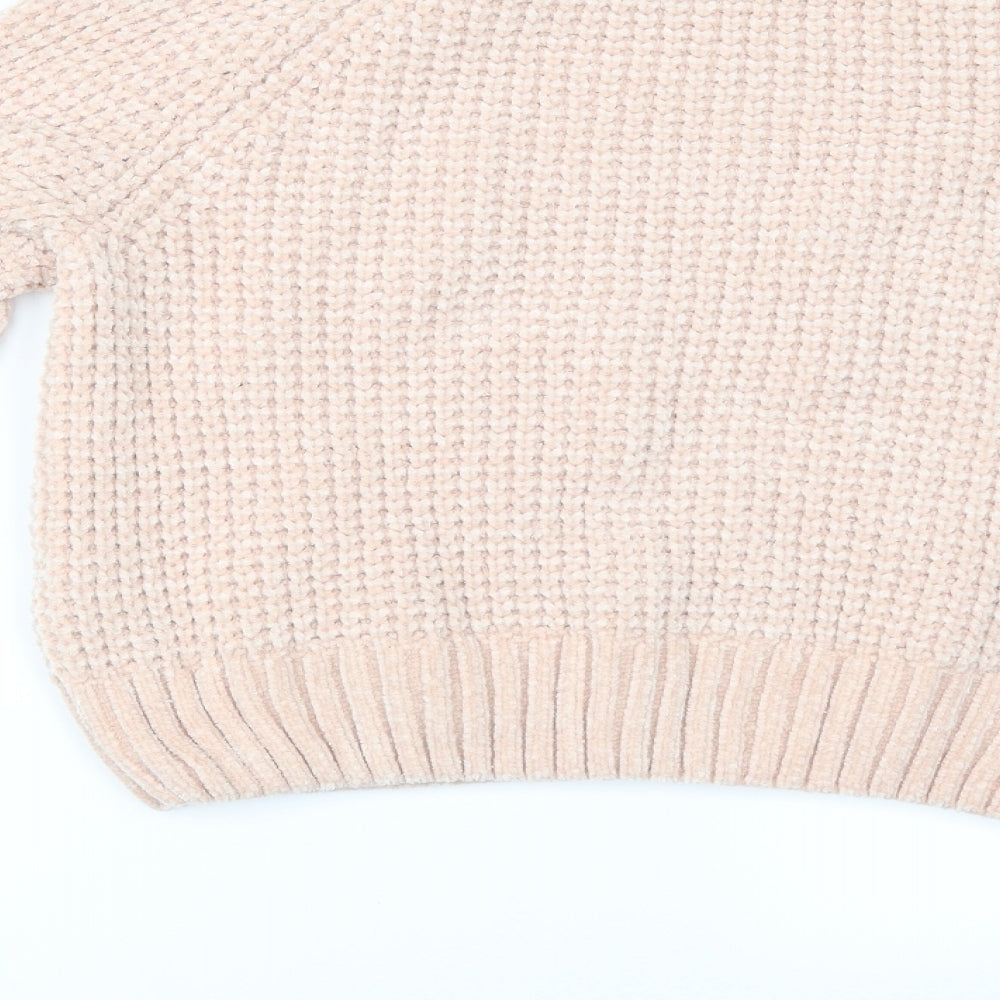 Divided by H&M Womens Pink   Henley Jumper Size S