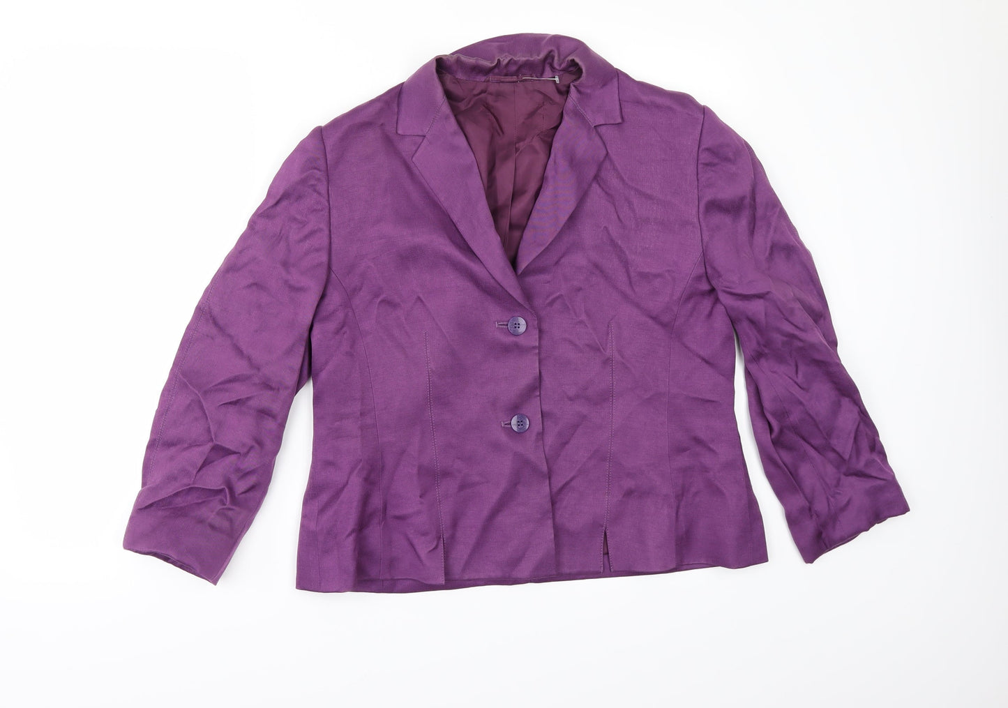 Womens UK Size 38 Preworn Regular Purple Suit Jacket