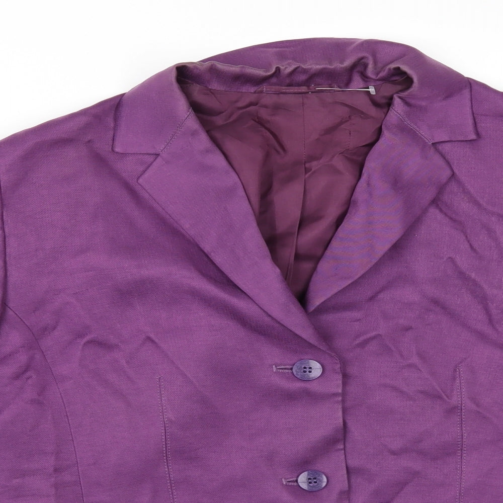 Womens UK Size 38 Preworn Regular Purple Suit Jacket