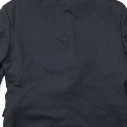 Mens UK Size 40 Pinstripe Regular Blue Suit Jacket