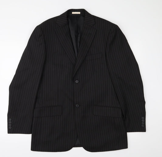 Mens UK Size 38 Greenwoods Regular Black Suit Jacket