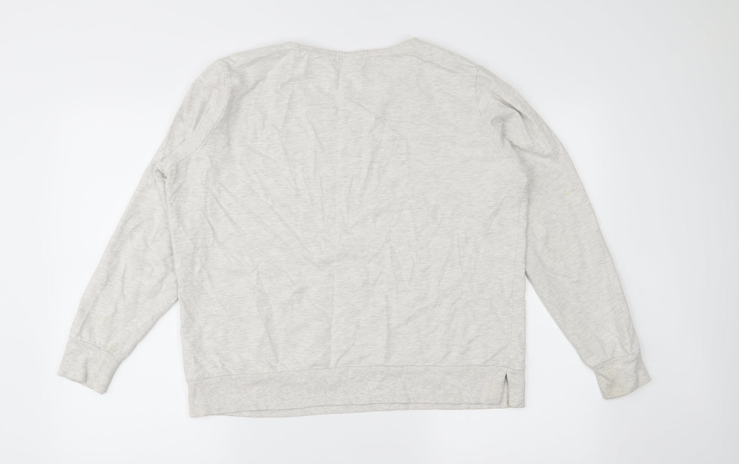 Papaya Womens Grey  Jersey Pullover Sweatshirt Size 14