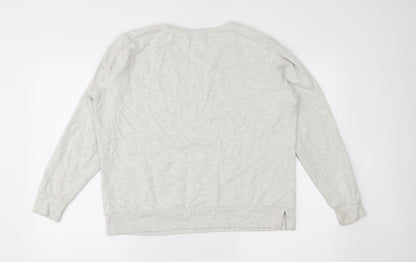 Papaya Womens Grey  Jersey Pullover Sweatshirt Size 14