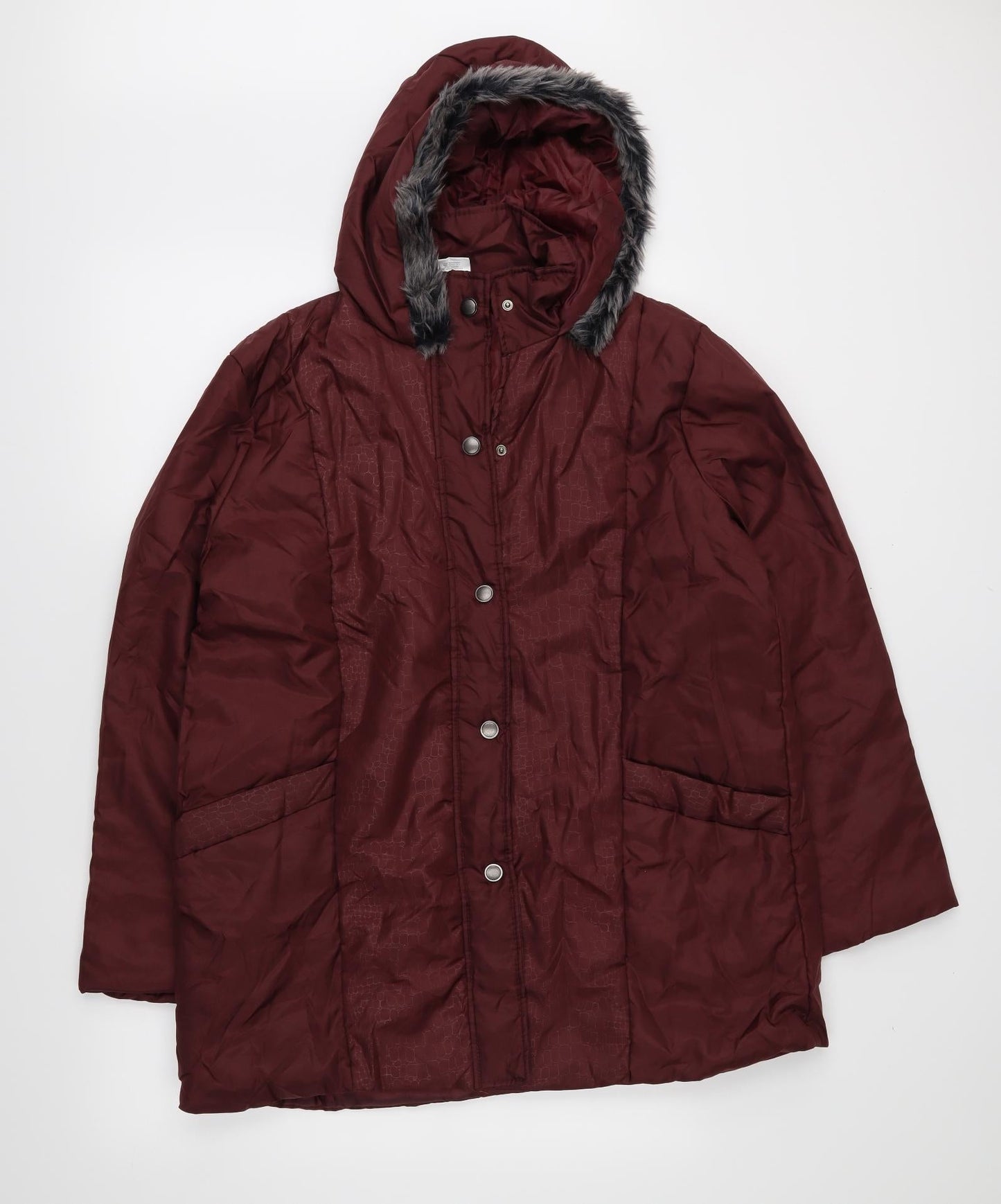 Womens UK Size M Anne De Lancay Red Parka Coat