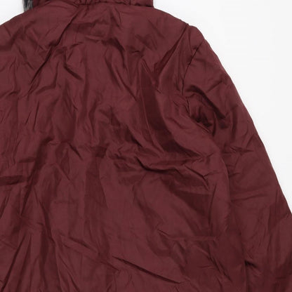 Womens UK Size M Anne De Lancay Red Parka Coat