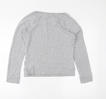 H&M Womens Grey  Jersey Pullover Sweatshirt Size S