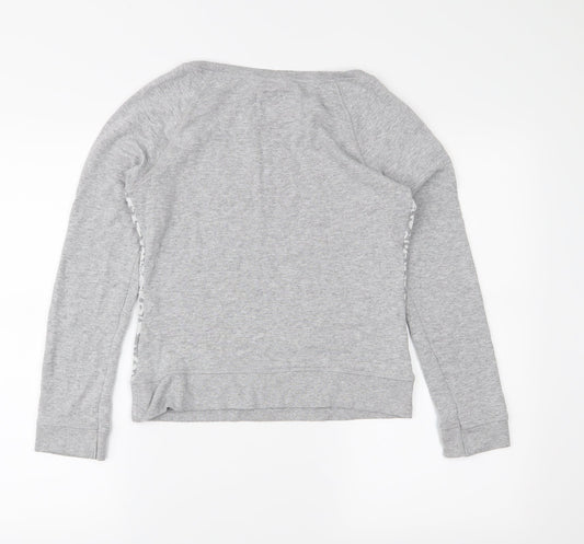 H&M Womens Grey  Jersey Pullover Sweatshirt Size S