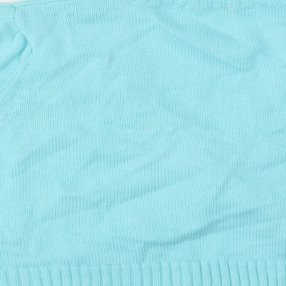 Damart Womens Blue  Knit Cardigan Jumper Size 10