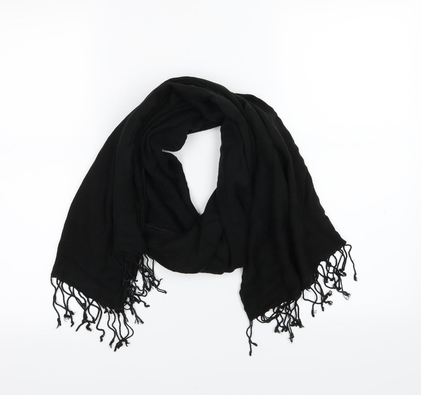 Preworn Womens Black  Knit  Scarf