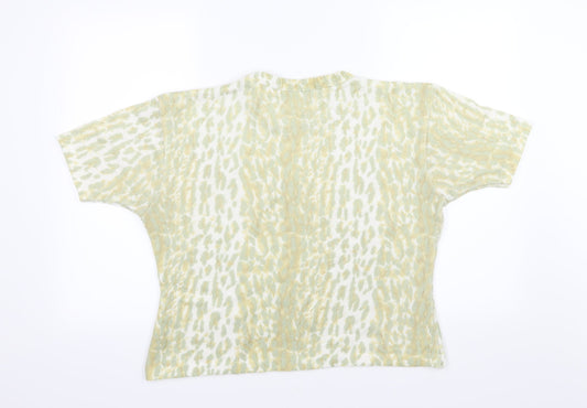 Berkertex Womens Green Animal Print Knit Pullover Jumper Size 14