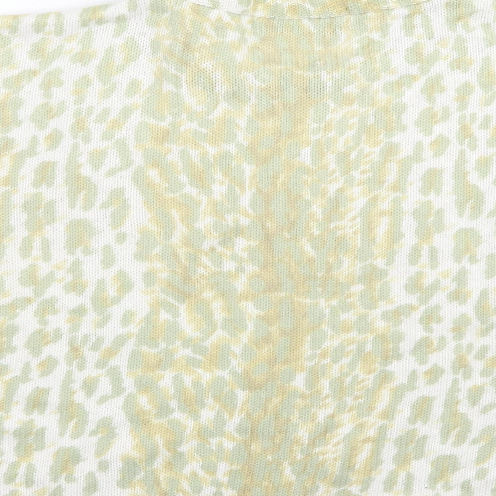 Berkertex Womens Green Animal Print Knit Pullover Jumper Size 14