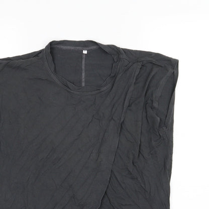 Womens UK Size L Preworn Grey Basic T-Shirt