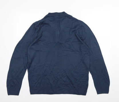 F&F Mens Blue  Knit Pullover Jumper Size M