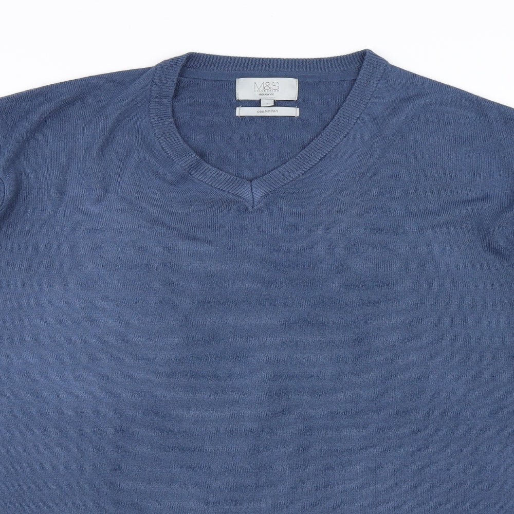 Marks & Spencer Mens Blue   Pullover Jumper Size L
