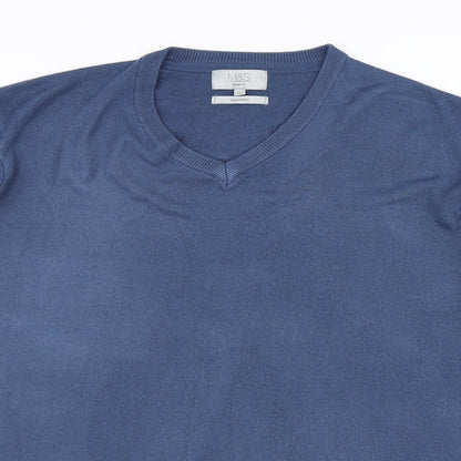 Marks & Spencer Mens Blue   Pullover Jumper Size L