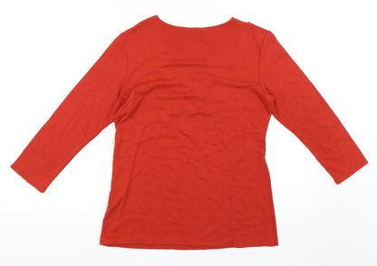Elite collection Womens Red   Basic Blouse Size 12