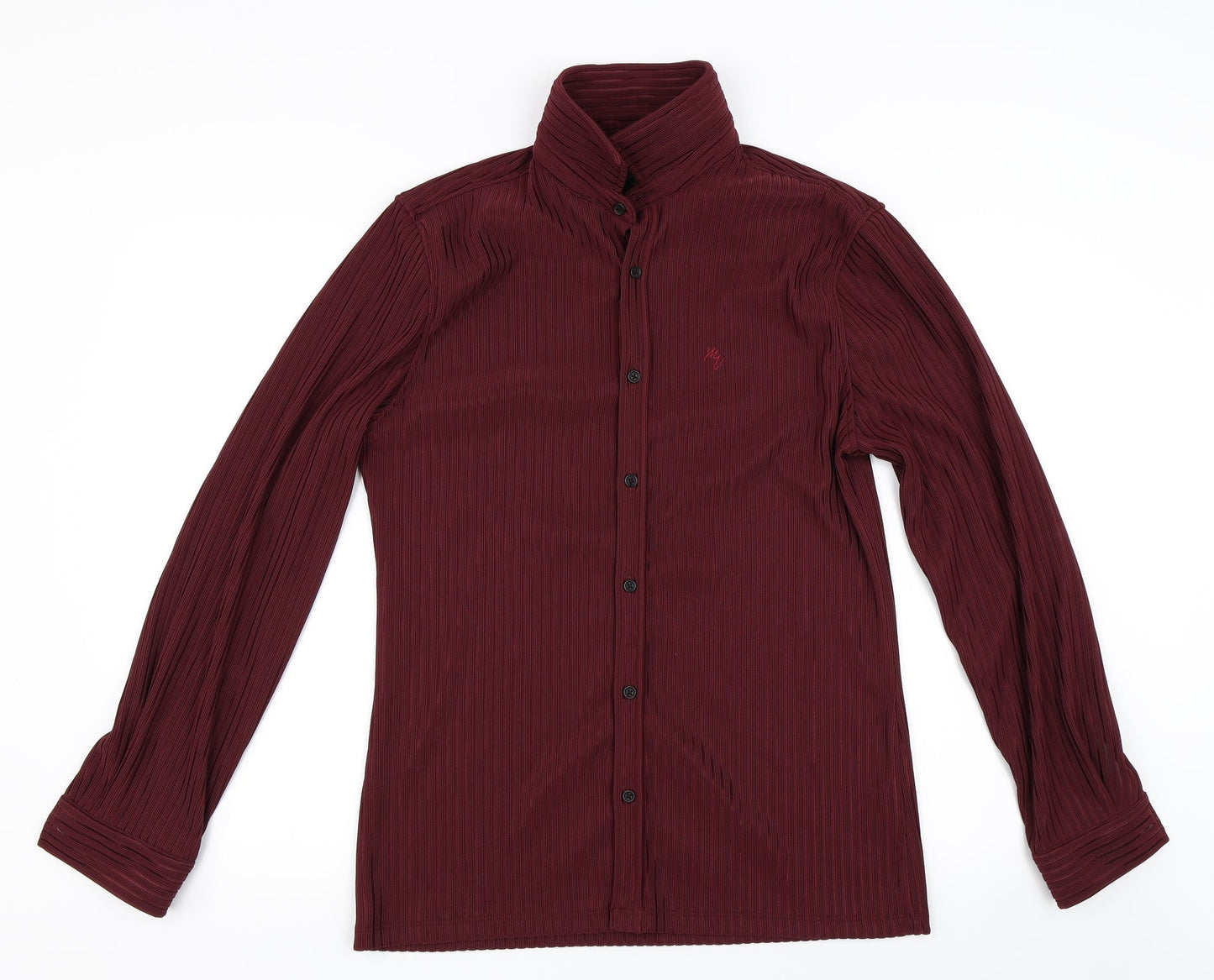 Mens UK Size M River Island Purple  Button-Up Long Sleeve Casual Shirt