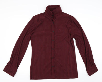 Mens UK Size M River Island Purple  Button-Up Long Sleeve Casual Shirt