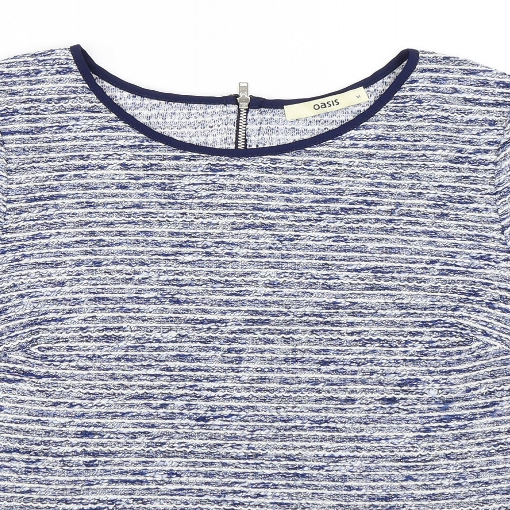 Womens UK Size M Oasis Blue Basic Blouse
