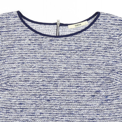 Womens UK Size M Oasis Blue Basic Blouse