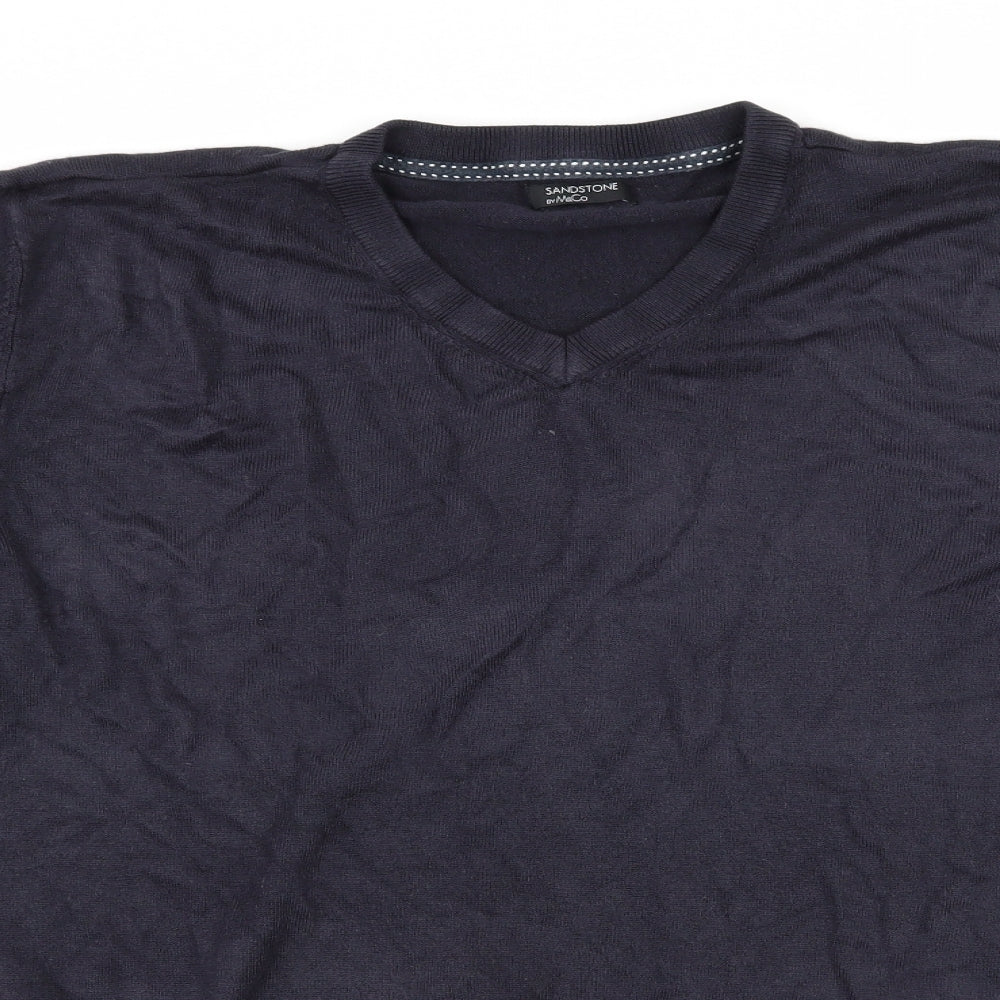 M&Co Womens Blue  Knit Pullover Jumper Size XL