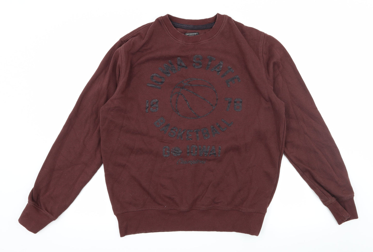 Mens UK Size M F&F Brown Pullover Sweatshirt