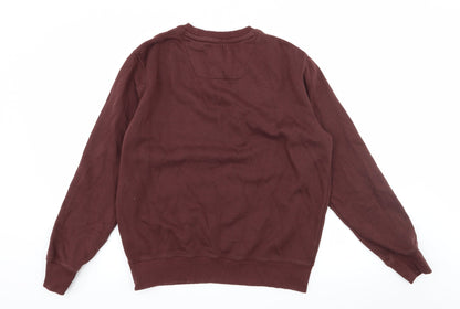 Mens UK Size M F&F Brown Pullover Sweatshirt