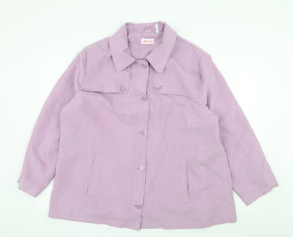 Slimma Womens Purple   Pea Coat Coat Size 20