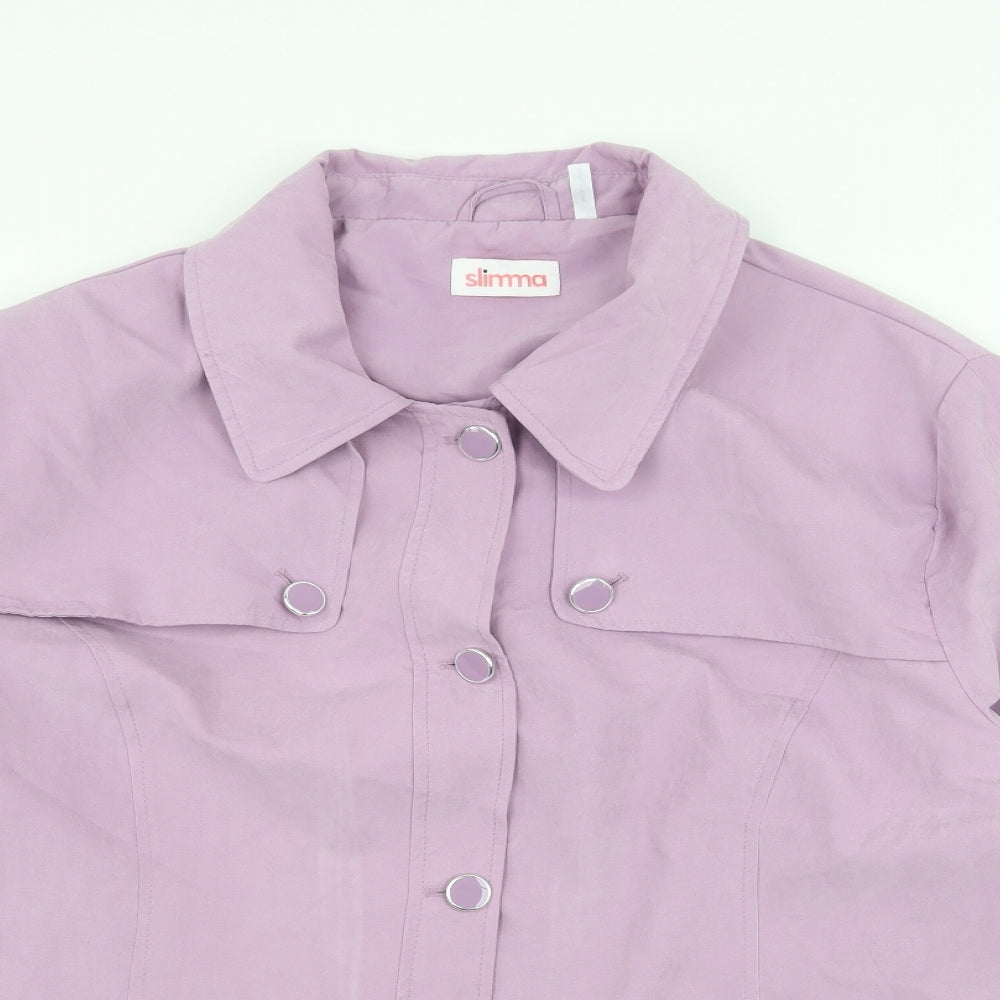 Slimma Womens Purple   Pea Coat Coat Size 20