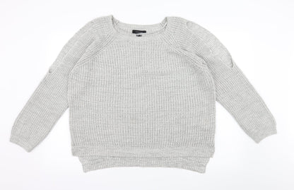 Atmosphere Womens Grey  Knit Pullover Jumper Size 14  - Cut out sleeves
