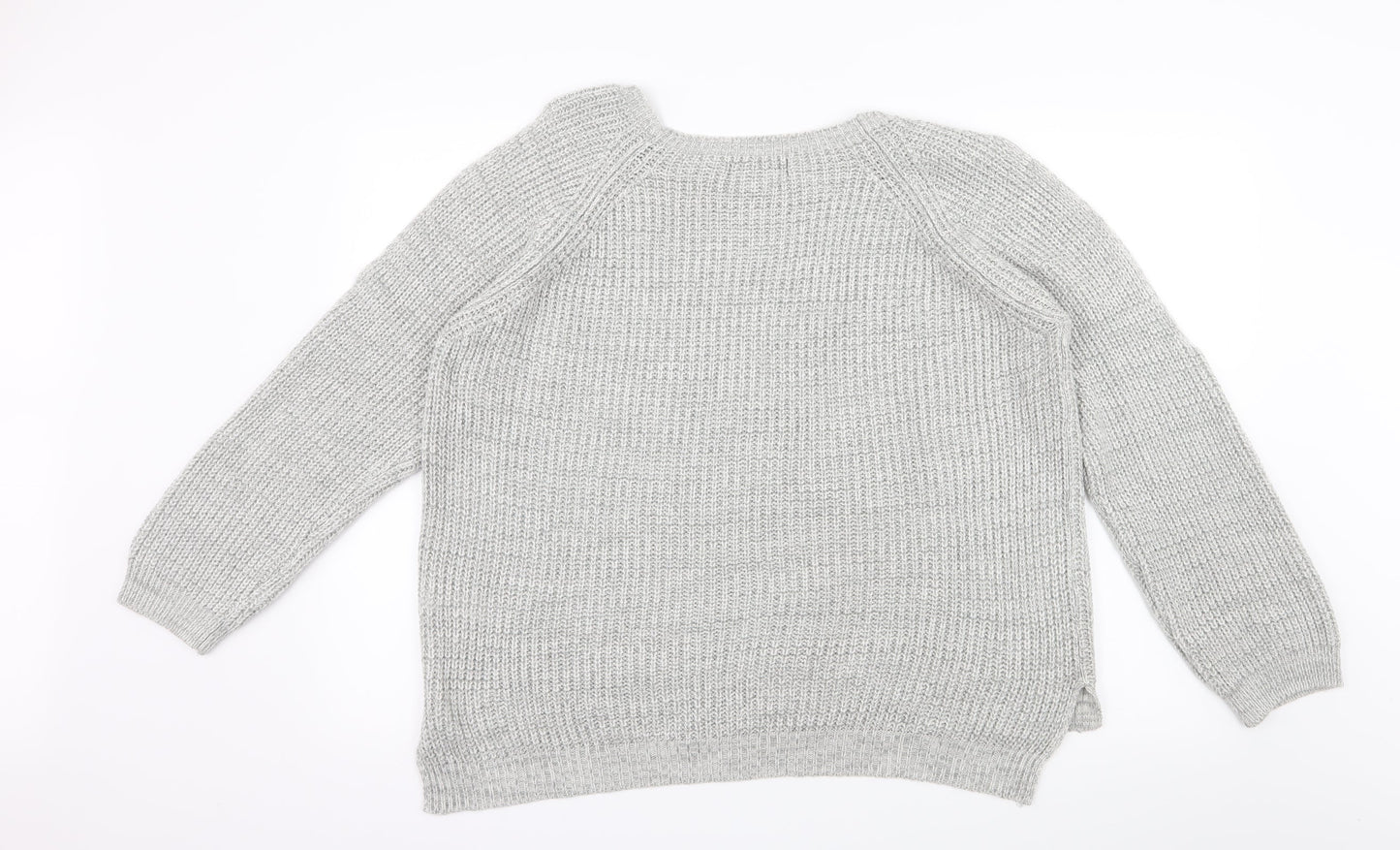 Atmosphere Womens Grey  Knit Pullover Jumper Size 14  - Cut out sleeves