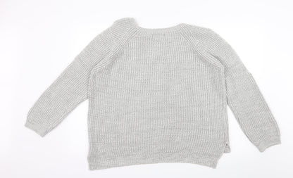 Atmosphere Womens Grey  Knit Pullover Jumper Size 14  - Cut out sleeves