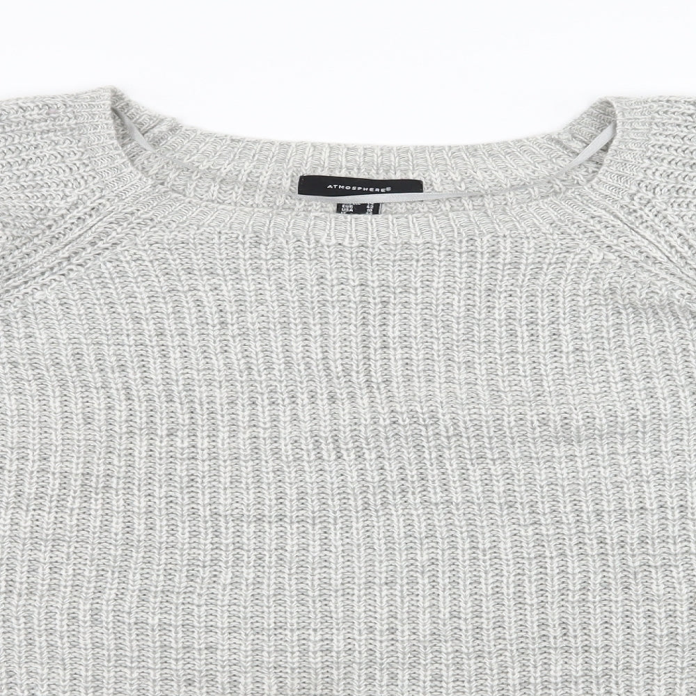 Atmosphere Womens Grey  Knit Pullover Jumper Size 14  - Cut out sleeves