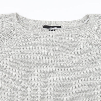 Atmosphere Womens Grey  Knit Pullover Jumper Size 14  - Cut out sleeves