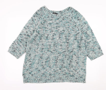 Bonmarché Womens Blue  Knit Pullover Jumper Size M