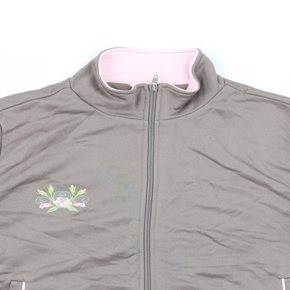 Damart Womens Brown  Jersey Full Zip Sweatshirt Size 10  - Rose