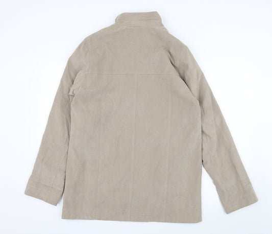 Womens UK Size 10 Gray Osbourn Beige Overcoat