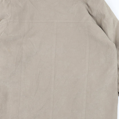 Womens UK Size 10 Gray Osbourn Beige Overcoat