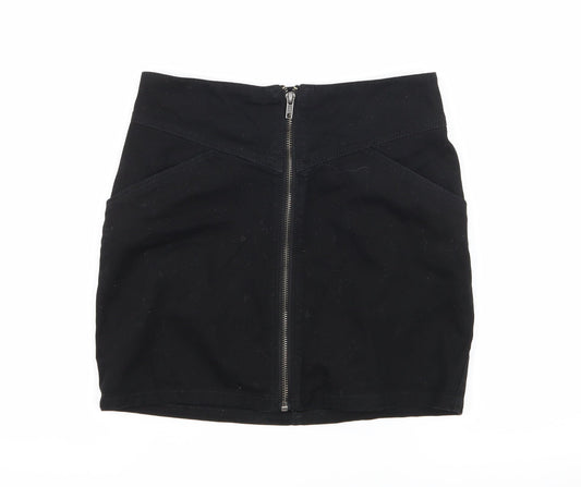 Divided by H&M Womens Beige  Denim A-Line Skirt Size 6