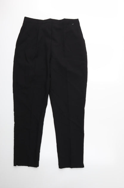 Womens UK Size 14 Preworn Regular Fit  Black Trousers